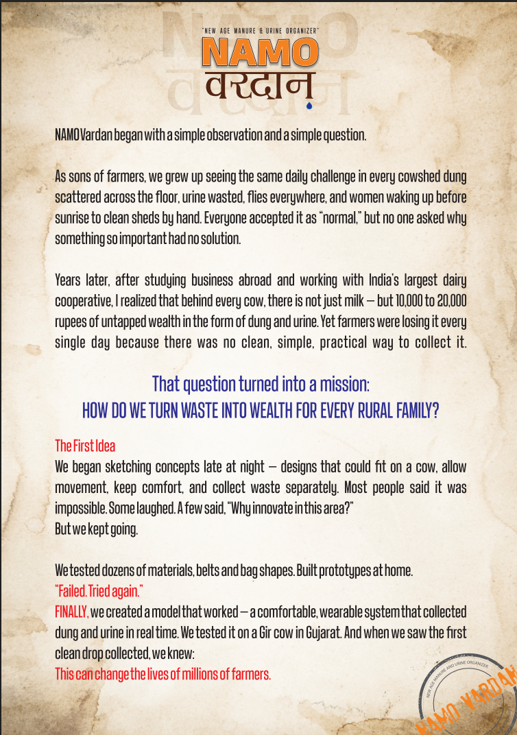 NAMO Vardan Story - From Idea to Innovation