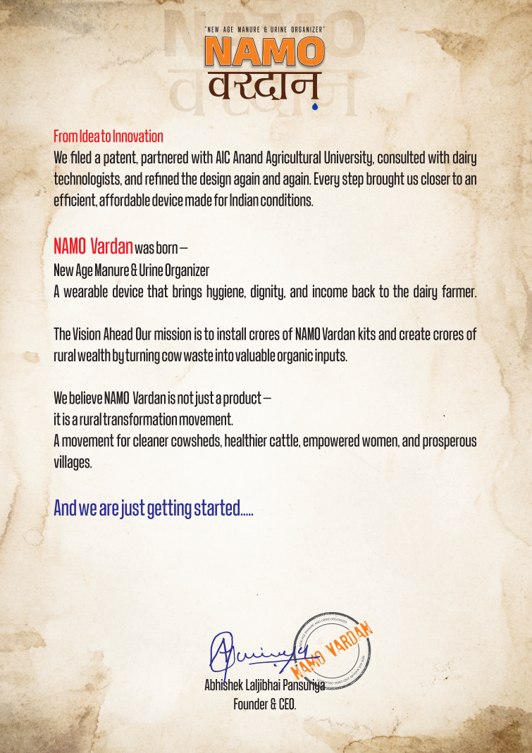 NAMO Vardan Story - The First Idea